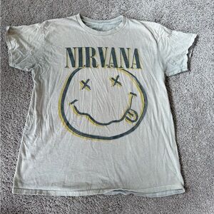 Predicted NIRVANA kahki Short Sleeve Tee 100% cotton